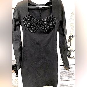 Special Occassion Black Beaded Dress